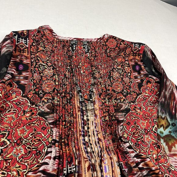 Ranna Gill Boho Tunic Blouse Embroidered Festival Top 3/4 Sleeve Boho Shirt XS - Picture 10 of 11
